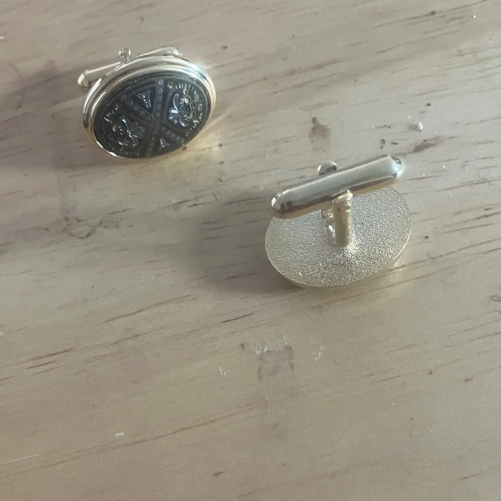 Gold and Black Cufflinks
